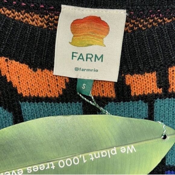 Farm Rio Printed Wool Blend Oversized
Sweater(Size Small) - Picture 4 of 5